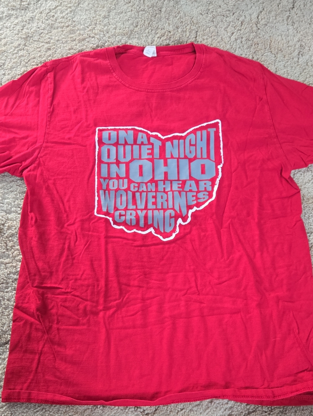 Red Ohio Graphic T-Shirt - Bold State Design